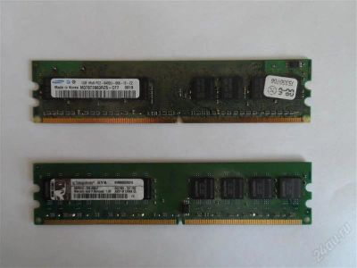 Лот: 2604433. Фото: 1. Продам ОЗУ DDR2 Samsung1Gb и Kingston1Gb... Оперативная память