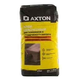 Лот: 10499915. Фото: 1. Клей для газоблоков Axton, 25... Клеи, герметики, пена монтажная, клейкие ленты
