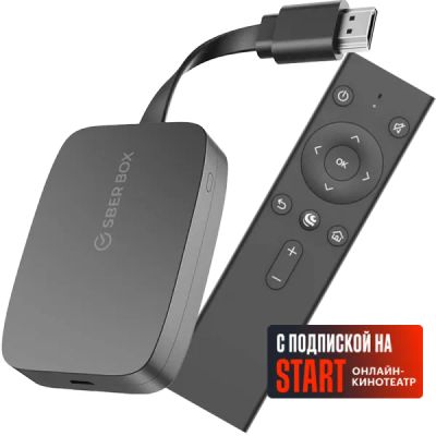 Лот: 22221612. Фото: 1. ТВ-приставка SberBox SBDV-00004... Медиаплееры