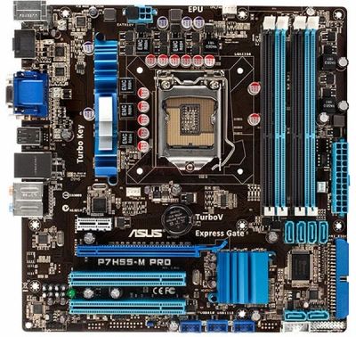 Лот: 6924128. Фото: 1. ASUS P7H55-M PRO + CPU Intel Core... Материнские платы