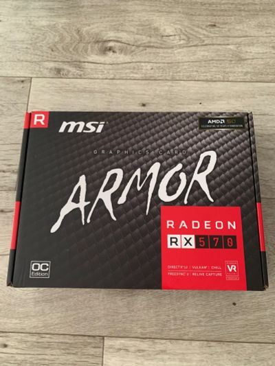 Лот: 17989079. Фото: 1. Видеокарта MSI Armor RX570 8gb. Видеокарты