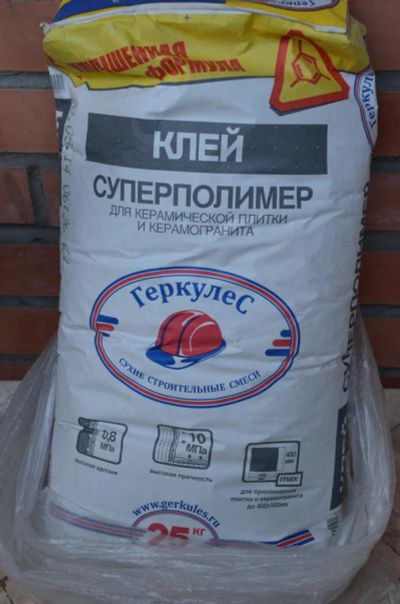 Лот: 5038124. Фото: 1. Клей суперполимер для плитки Геркулес... Смеси, шпатлевки, цемент