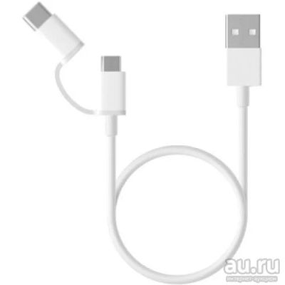 Лот: 11716215. Фото: 1. Кабель Xiaomi microUSB + USB Type-C... Дата-кабели, переходники