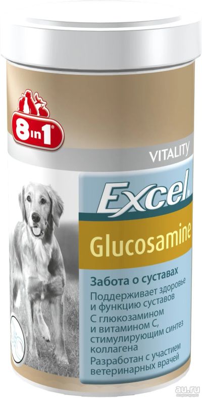 Лот: 13752550. Фото: 1. Витамины 8in1 Excel Glucosamine... Косметика для животных
