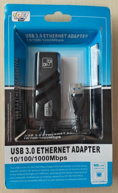 Лот: 22376427. Фото: 1. ТСК-IT UA3-45-01BK USB 3.0 RJ45... Сетевые карты