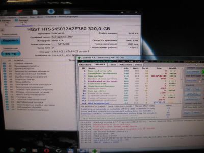 Лот: 7708307. Фото: 1. HDD 320gb Hitachi 2.5" Sata для... Жёсткие диски (HDD)