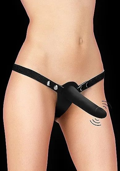 Лот: 22058798. Фото: 1. Двойной страпон Adjustable с вибрацией. Игрушки