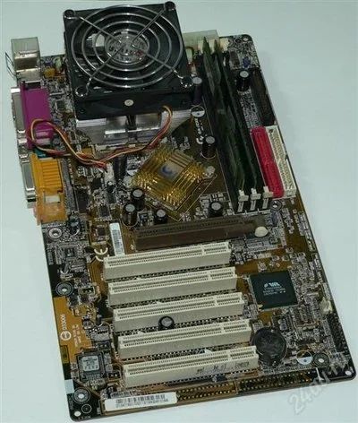 Лот: 759903. Фото: 1. MB Gigabyte GA-7ZXE + AMD Duron... Материнские платы