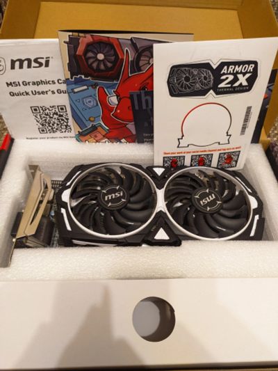 Лот: 16930708. Фото: 1. 8 гб., MSI Armor RX 570 гарантия... Видеокарты