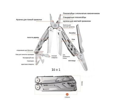 Лот: 19838944. Фото: 1. Мультитул Xiaomi NexTool Pro Multifunctional... Инструмент и аксессуары для туризма