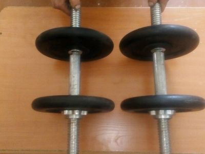 Лот: 11352685. Фото: 1. Гантели Barbell 2x10 прорезиненные... Гантели