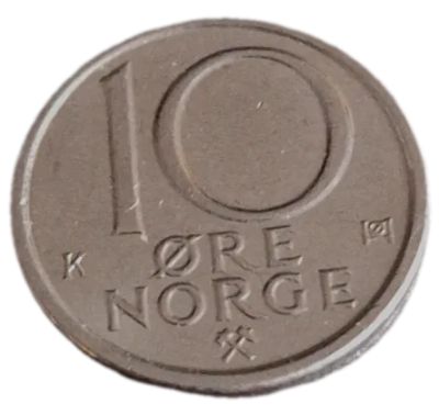 Лот: 8450116. Фото: 1. Монета 10 оре, эре, ере Норвегия... Европа