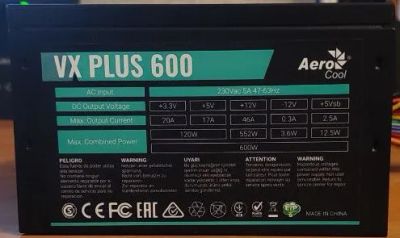 Лот: 25071386. Фото: 1. Блок питания AeroCool VX PLUS... Корпуса, блоки питания
