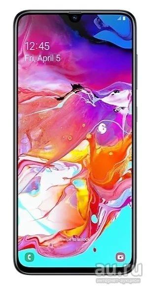 Лот: 13759445. Фото: 1. Samsung Galaxy A70 128GB, Черный... Смартфоны