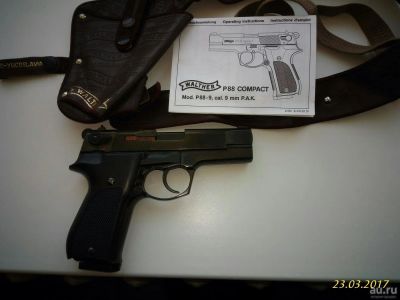 Лот: 9105678. Фото: 1. Газовый Walther P88 compact 9мм. Газовое, травматическое оружие