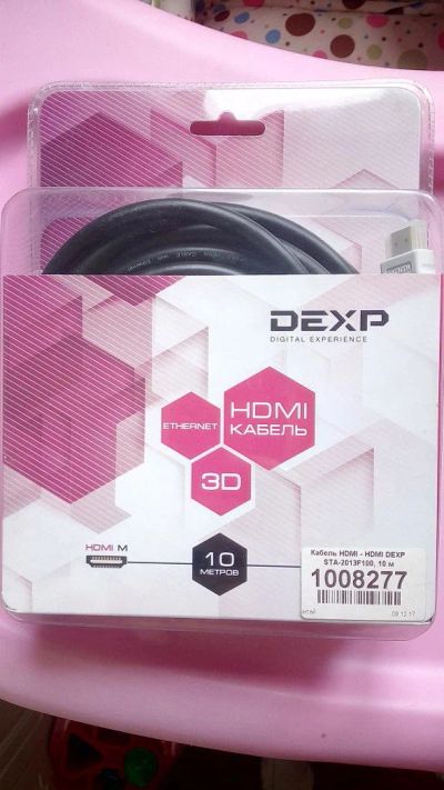 Лот: 11482829. Фото: 1. Кабель DEXP HDMI - HDMI 10м Новый... Шлейфы, кабели, переходники