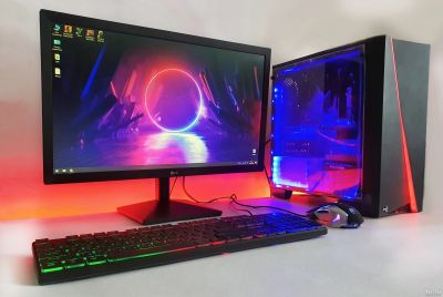 Лот: 16734156. Фото: 1. Игровой ПК 4 ядра, 8gb, SSD, HDD... Компьютеры в сборе