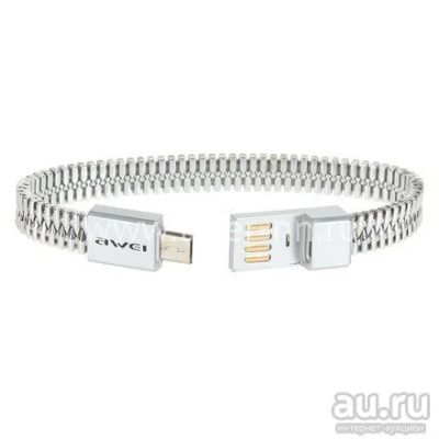 Лот: 13385381. Фото: 1. USB кабель micro USB 0.22м AWEI... Дата-кабели, переходники