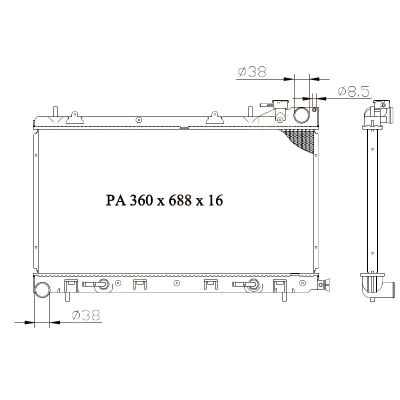 Лот: 3693189. Фото: 1. Радиатор subaru forester 2.0 turbo... Двигатель и элементы двигателя