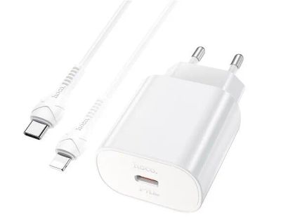 Лот: 20884691. Фото: 1. СЗУ-1USB-C Hoco N22, PD 25W... Зарядные устройства, блоки питания, адаптеры сетевые для смартфонов