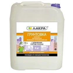 Лот: 6894738. Фото: 1. Грунтовка ЛАКРА акриловая глуб... Краски, лаки, растворитель