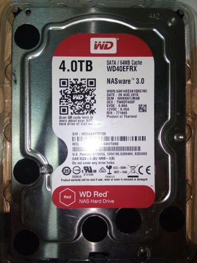 Лот: 12639325. Фото: 1. Жесткий диск WD Red 4TB WD40EFRX... Жёсткие диски