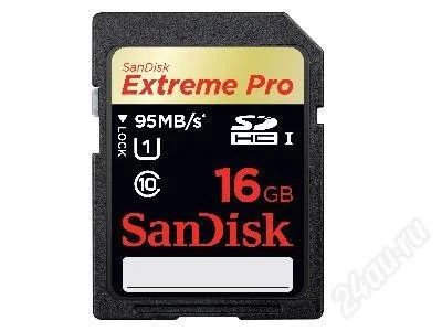 Лот: 2966650. Фото: 1. Карта памяти SD HC 16 GB SanDisk... Карты памяти