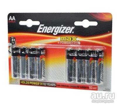 Лот: 15466924. Фото: 1. Батарейки Energizer LR6, Max BL8... Батарейки, аккумуляторы, элементы питания