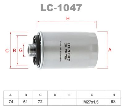 Лот: 22183375. Фото: 1. Фильтр масляный TC-1020 Lynx LC-1047... Расходные материалы