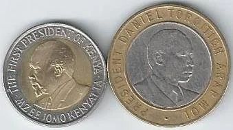 Лот: 15596694. Фото: 1. 5 шиллингов 2009 и 10 шиллингов... Африка