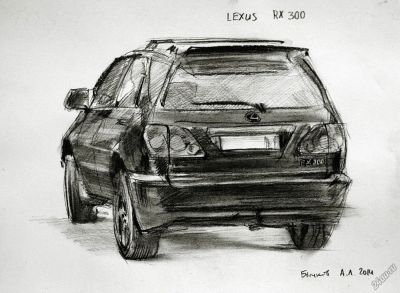 Лот: 4432261. Фото: 1. зарисовка 1, Lexus RX300. Картины, рисунки