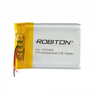 Лот: 11828235. Фото: 1. Аккумулятор Robiton LP232635 130mAh... Батарейки, аккумуляторы, элементы питания