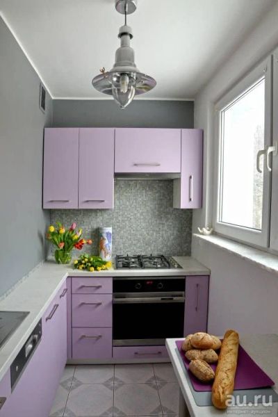 Лот: 15291407. Фото: 1. Кухня фиолетовая угловая Кухонный... Кухонные гарнитуры