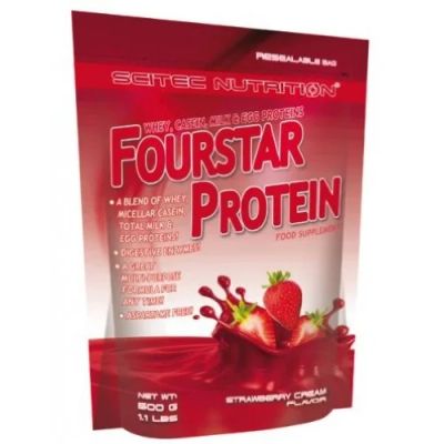 Лот: 10170540. Фото: 1. Fourstar Protein 30 гр. Scitec... Спортивное питание, витамины