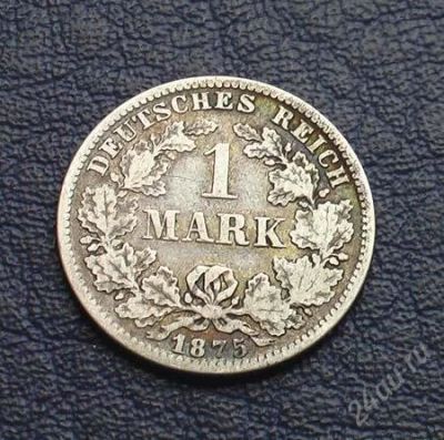 Лот: 1948416. Фото: 1. 1 марка Германия 1875 Е, серебро... Германия и Австрия