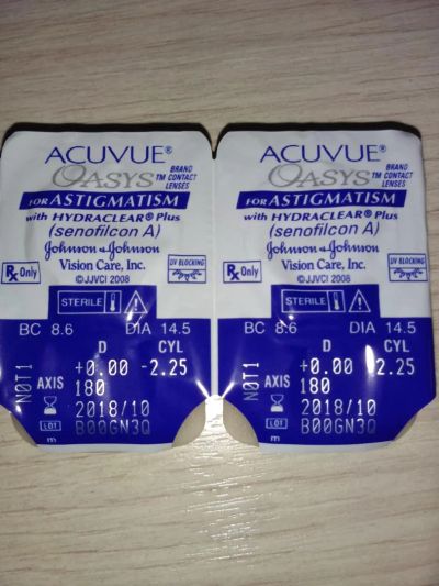 Лот: 8104848. Фото: 1. линзы acuvue for astigmatic, -2... Контактные линзы