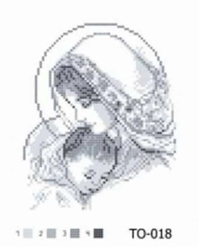 Лот: 5159721. Фото: 1. Мария с младенцем - 2. Заготовка... Вышивание