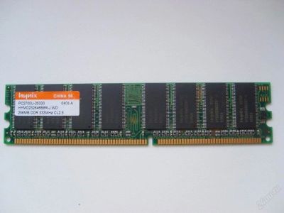 Лот: 117569. Фото: 1. DDR 256Mb Hynix PC2700 333Mhz. Оперативная память