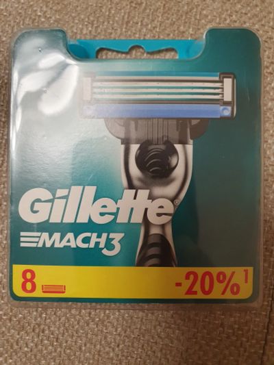 Лот: 21507499. Фото: 1. Лезвия gillette mach 3, 8шт. Бритвенные станки и лезвия