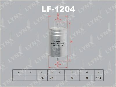 Лот: 13356963. Фото: 1. Lynx LF-1204 Топливный фильтр. Расходные материалы