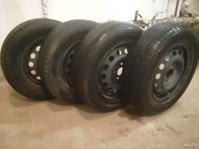 Лот: 13409880. Фото: 1. Колеса r14 4x100 Bridgestone 195... Шины на дисках