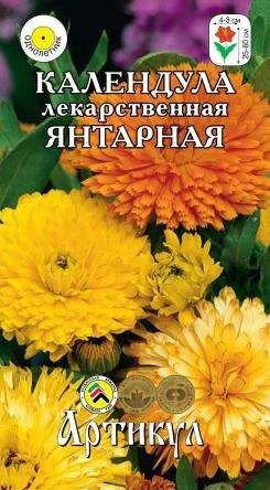 Лот: 11024717. Фото: 1. Календула Янтарная 0,3гр. Садовые цветы
