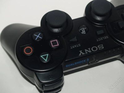 Лот: 1404953. Фото: 1. PS3 DUALSHOCK3 BLACK ORIGINAL. Аксессуары для игровых приставок, консолей, геймпады