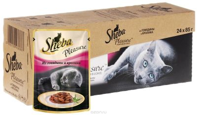 Лот: 10333489. Фото: 1. Sheba Pleasure пауч 85гр в ассортименте... Корма