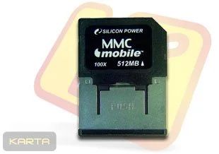 Лот: 3433605. Фото: 1. mmc mobile 512Mb Silicon power... Карты памяти