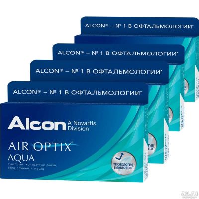 Лот: 8585493. Фото: 1. AIR Optix aqua (1шт). Контактные линзы