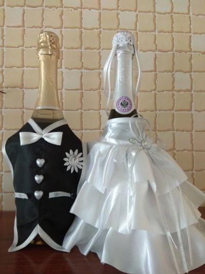 Лот: 14478225. Фото: 1. Украшение для бутылок шампанского... Свадебная атрибутика и декор
