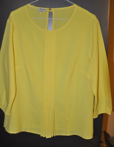 Лот: 15690332. Фото: 1. Желтая блуза р.48-50. Блузы, рубашки