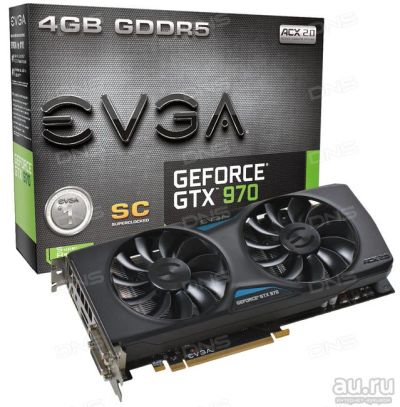 Лот: 12252311. Фото: 1. Видеокарта EVGA GeForce GTX 970... Видеокарты