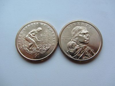 Лот: 2096014. Фото: 1. США 1 доллар 2009 г Индианка... Америка